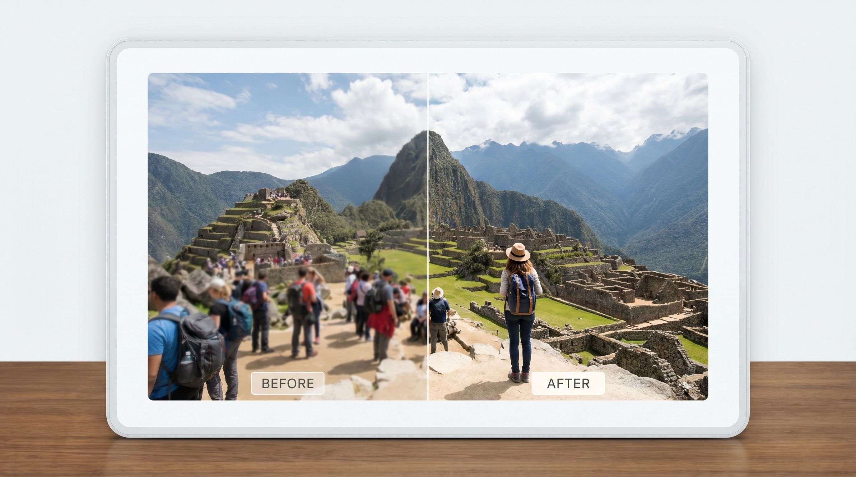 Remove people for clean photo backgrounds